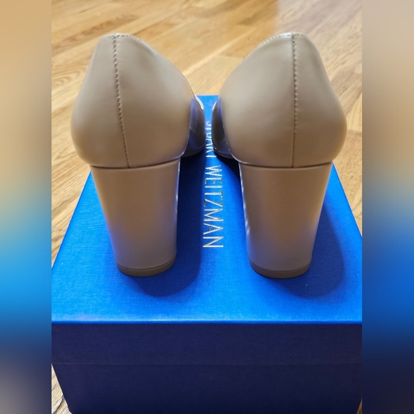Stuart Weitzman Linsi 75 Block Heels Beight - Picture 6 of 8